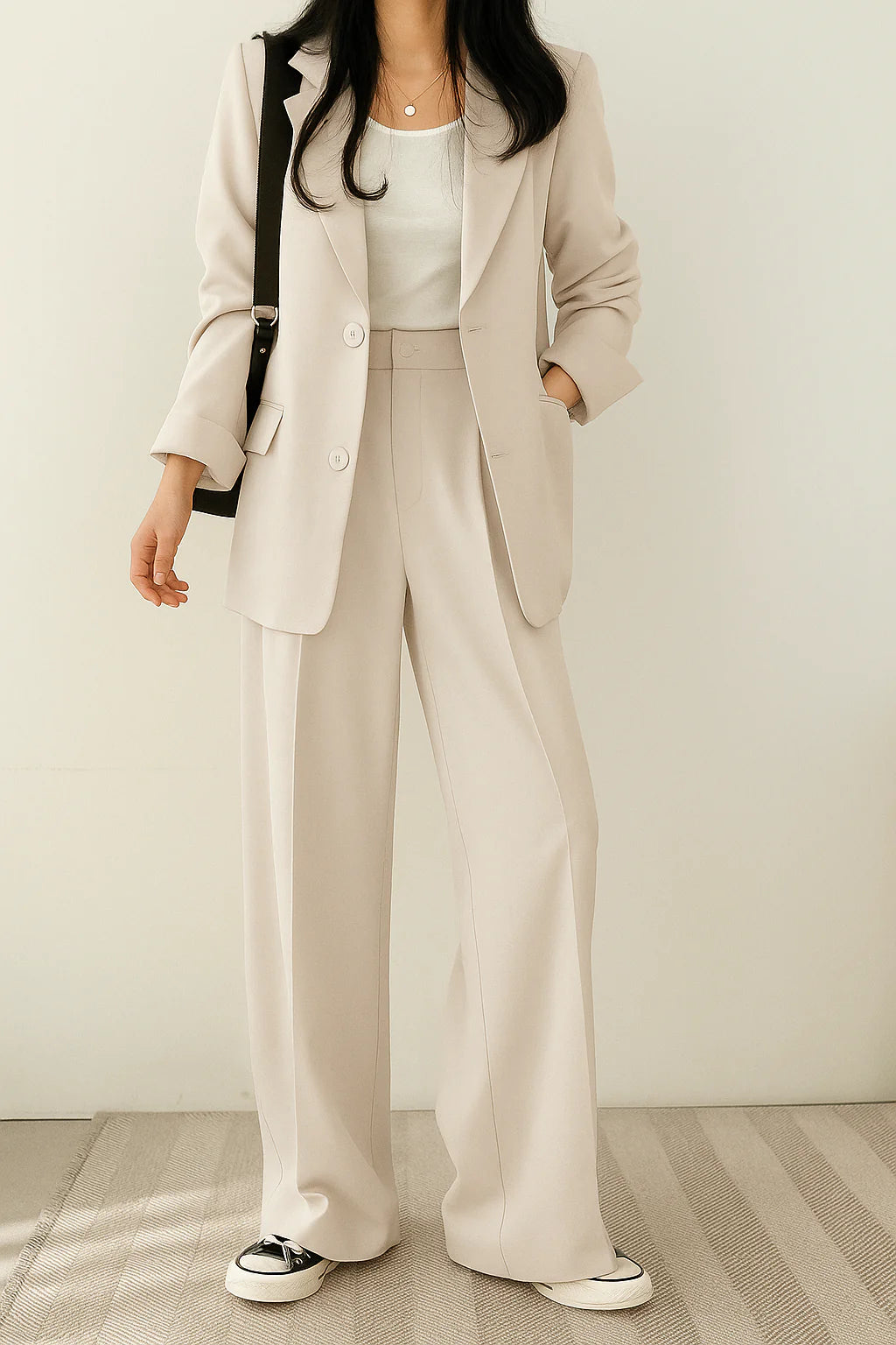 Wisteria | Women'S Suit Tailored Blazer and Pantalon Set, High-Quality Fabric