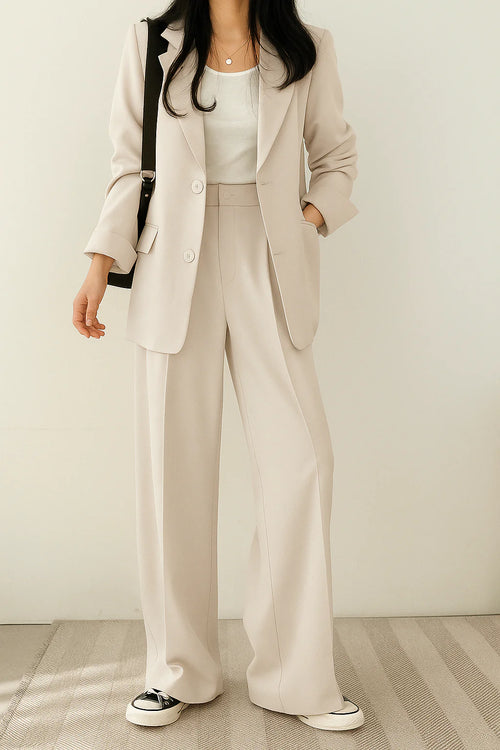 Wisteria | Women'S Suit Tailored Blazer and Pantalon Set, High-Quality Fabric