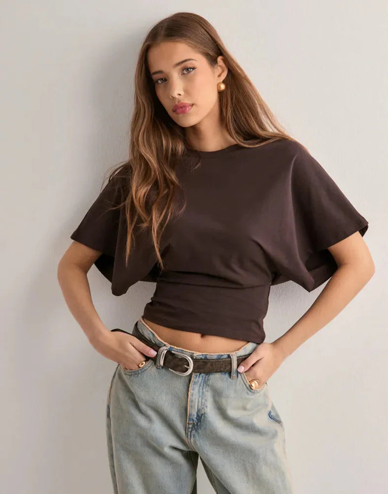 Addie - Flared Sleeve Slim Fit Top